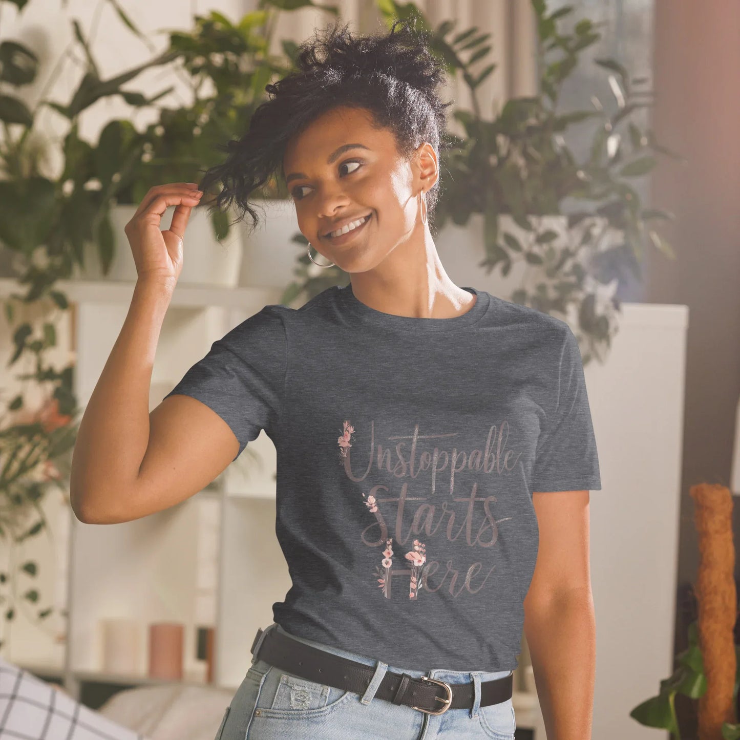 Short-Sleeve Women's T-Shirt | Unstoppablr Starts Here - AwRans Clothing