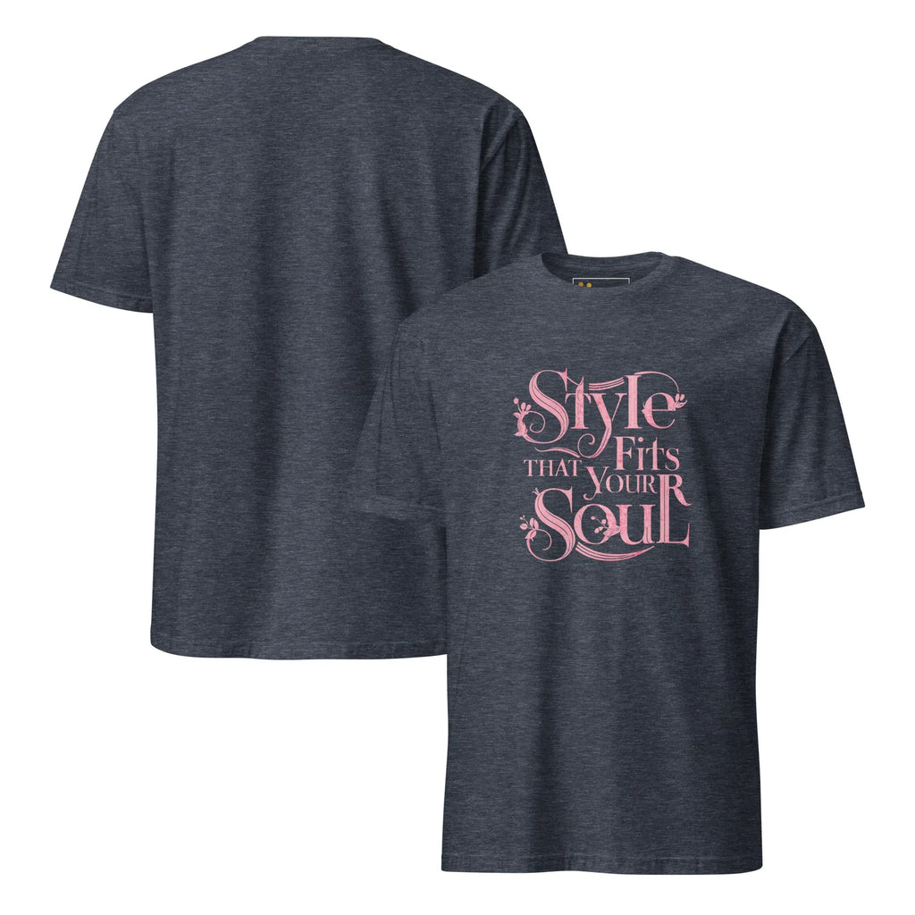 Short-Sleeve Women's T-Shirt | Style That Fits Your Soul T-Shirt AwRans Clothing unisex-basic-softstyle-t-shirt-heather-navy-front-and-back-67b052b2ac508