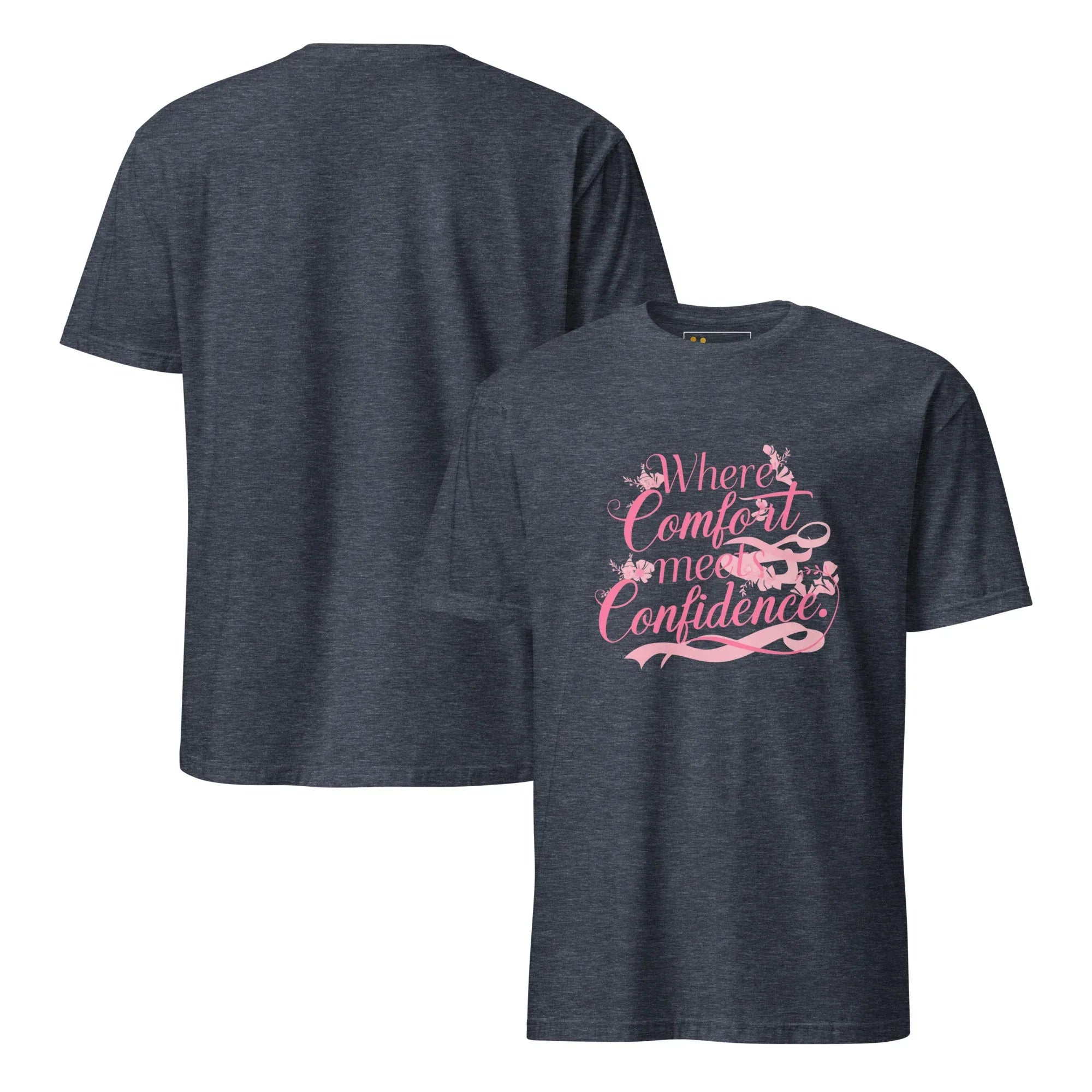 Short-Sleeve Women's T-Shirt | Where Comfort Meets Confidence T-Shirt AwRans Clothing unisex-basic-softstyle-t-shirt-heather-navy-front-and-back-67b05c3ea814b