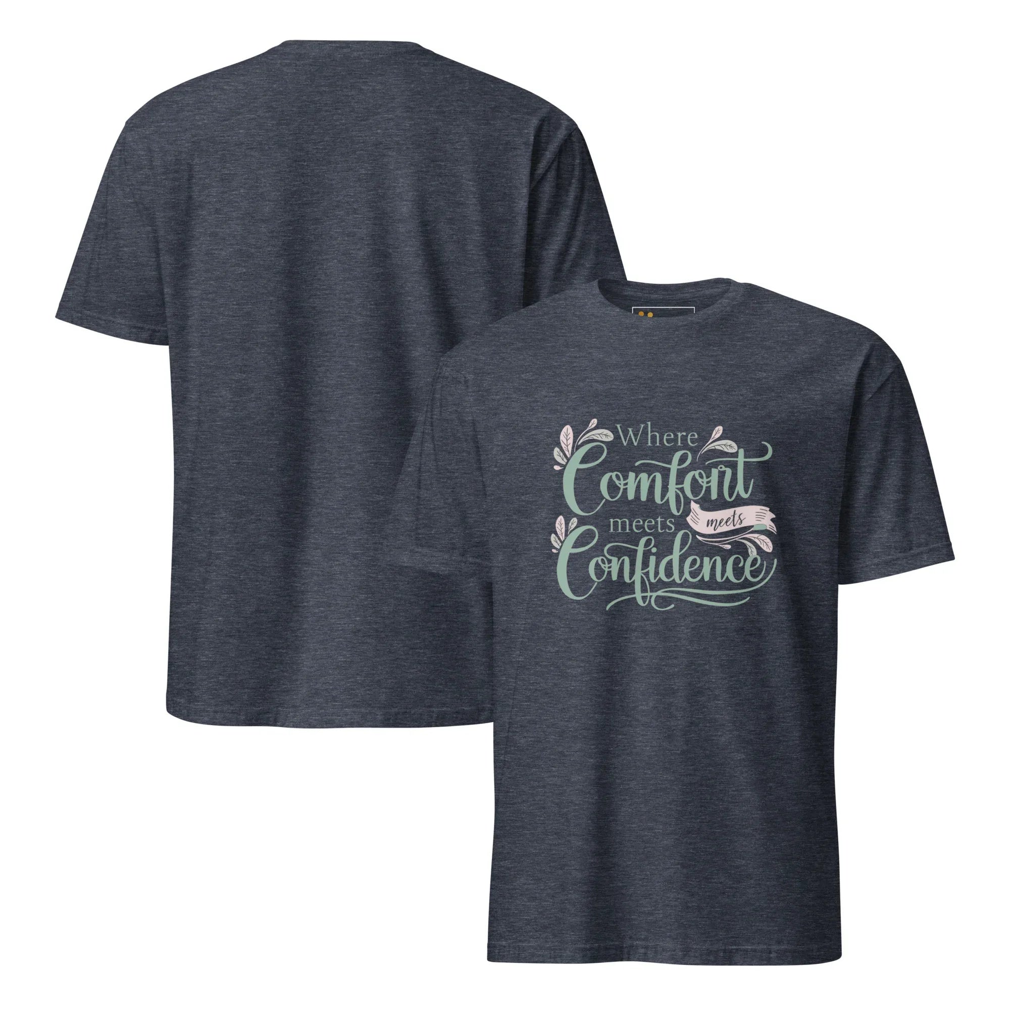 Short-Sleeve Women's T-Shirt | Where Comfort Meets Confidence T-Shirt AwRans Clothing unisex-basic-softstyle-t-shirt-heather-navy-front-and-back-67b05d55b2d2d