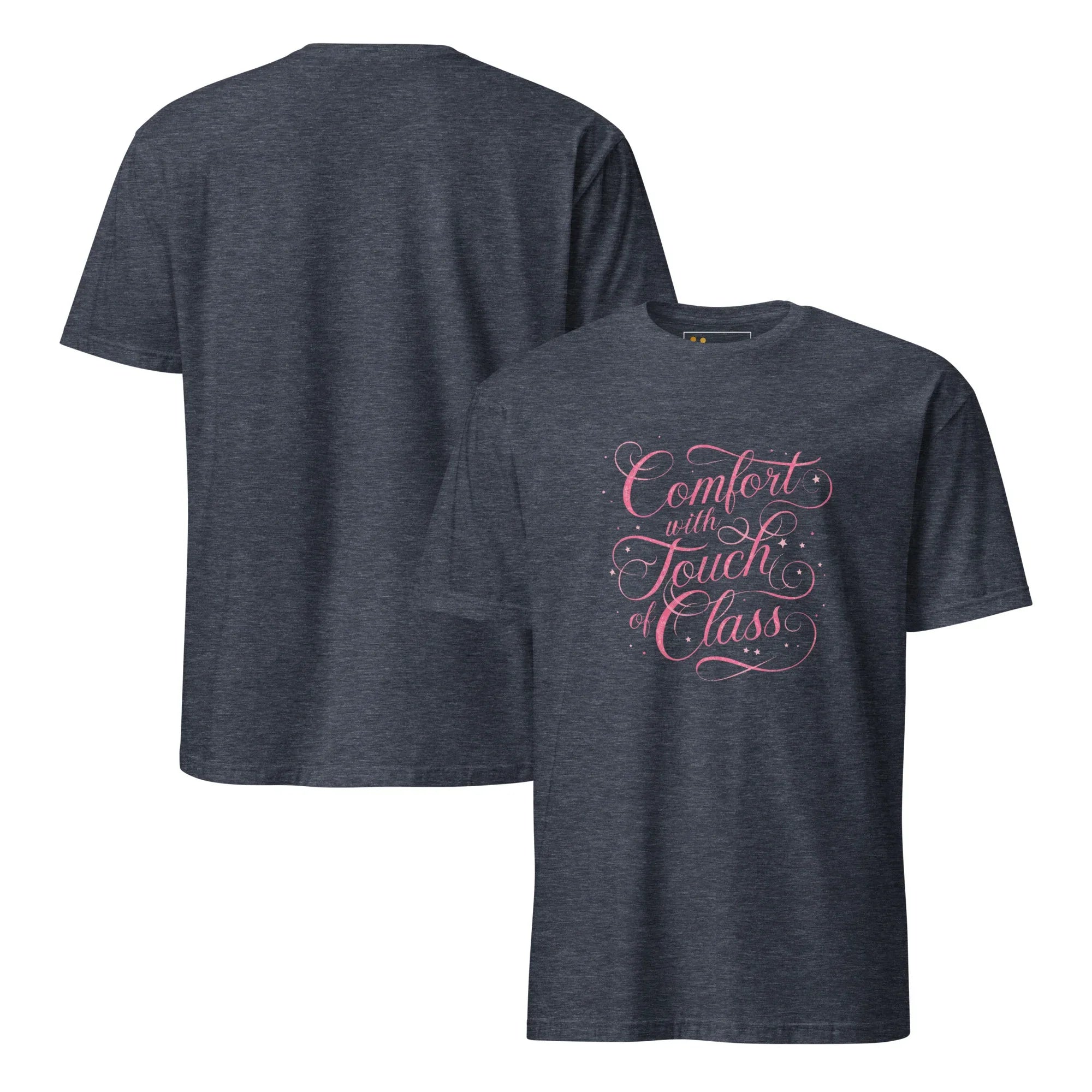 Short-Sleeve Women's T-Shirt | Comfort With Touch Of Class T-Shirt AwRans Clothing unisex-basic-softstyle-t-shirt-heather-navy-front-and-back-67b05e83957a4