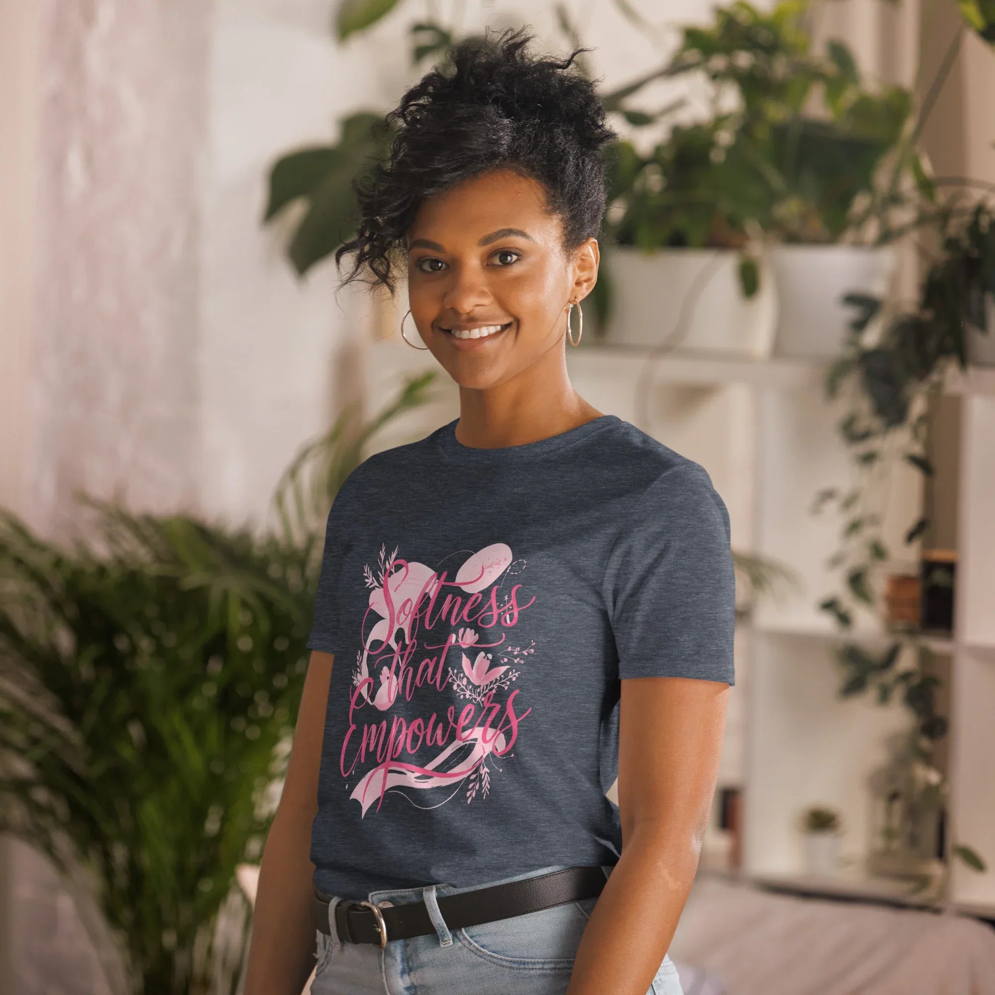 Short-Sleeve Women's T-Shirt | Softness That Empowers T-Shirt AwRans Clothing unisex-basic-softstyle-t-shirt-heather-navy-left-front-67b0144d43bf4