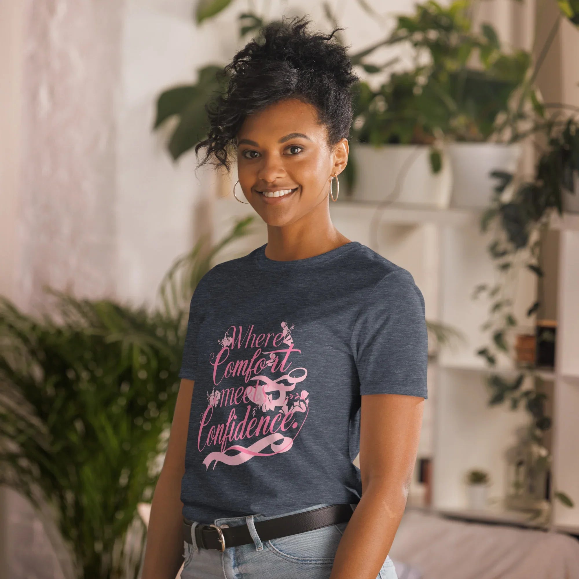 Short-Sleeve Women's T-Shirt | Where Comfort Meets Confidence T-Shirt AwRans Clothing unisex-basic-softstyle-t-shirt-heather-navy-left-front-67b05c3f26471