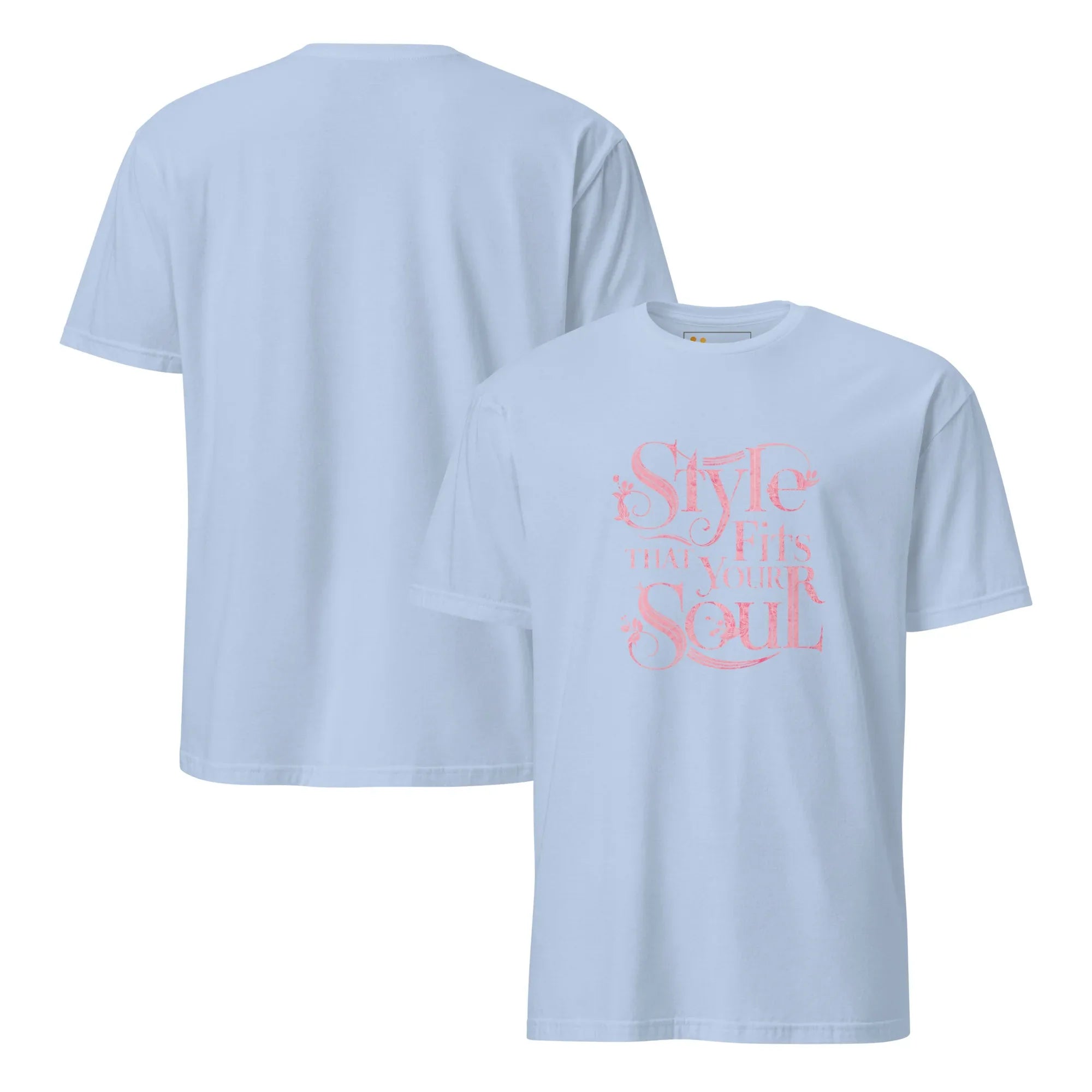 Short-Sleeve Women's T-Shirt | Style That Fits Your Soul T-Shirt AwRans Clothing unisex-basic-softstyle-t-shirt-light-blue-front-and-back-67b052b2ea7dc