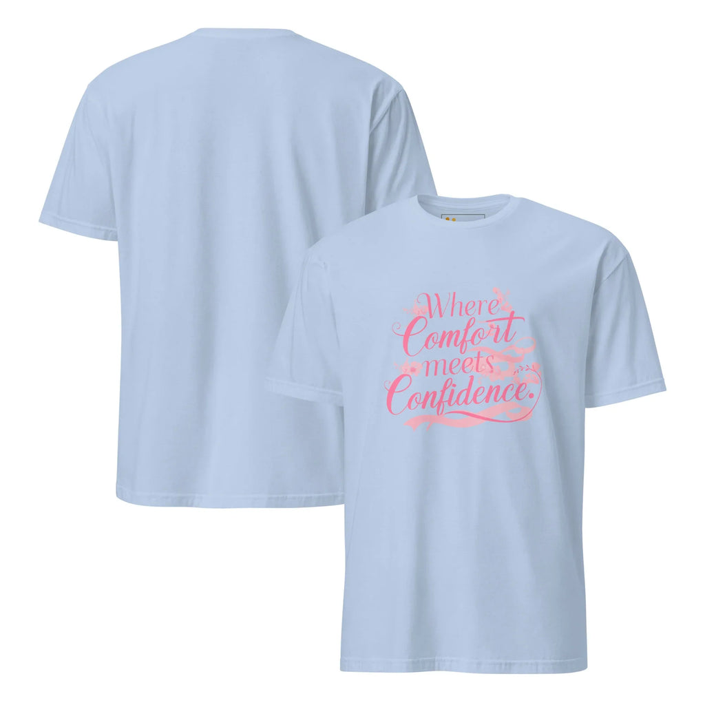 Short-Sleeve Women's T-Shirt | Where Comfort Meets Confidence T-Shirt AwRans Clothing unisex-basic-softstyle-t-shirt-light-blue-front-and-back-67b05c3ed417a