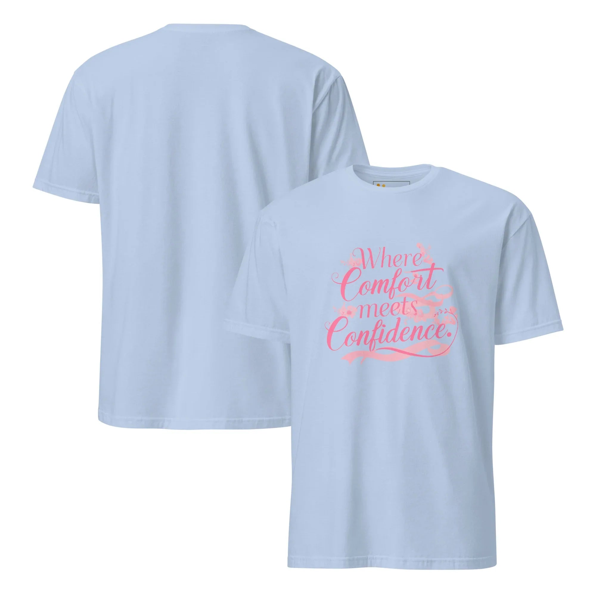 Short-Sleeve Women's T-Shirt | Where Comfort Meets Confidence T-Shirt AwRans Clothing unisex-basic-softstyle-t-shirt-light-blue-front-and-back-67b05c3ed417a