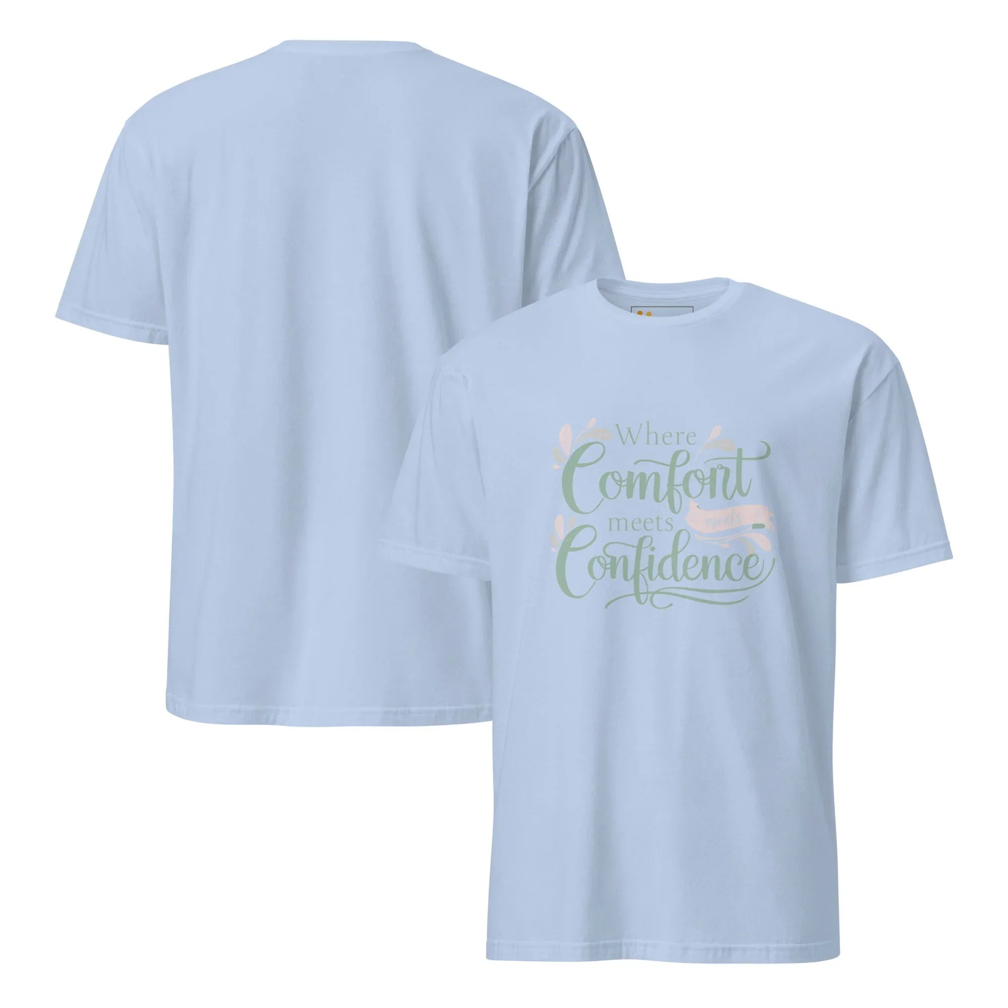 Short-Sleeve Women's T-Shirt | Where Comfort Meets Confidence T-Shirt AwRans Clothing unisex-basic-softstyle-t-shirt-light-blue-front-and-back-67b05d55e4888