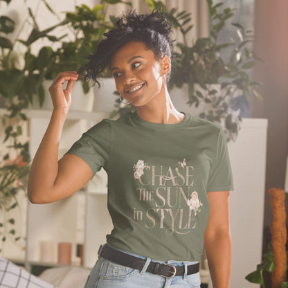 Short-Sleeve Women's T-Shirt | Chase The Sun In Style - AwRans Clothing