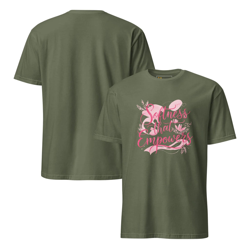 Short-Sleeve Women's T-Shirt | Softness That Empowers T-Shirt AwRans Clothing unisex-basic-softstyle-t-shirt-military-green-front-and-back-67b0144cce3ef