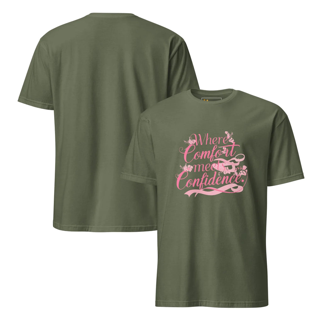 Short-Sleeve Women's T-Shirt | Where Comfort Meets Confidence T-Shirt AwRans Clothing unisex-basic-softstyle-t-shirt-military-green-front-and-back-67b05c3ebc661