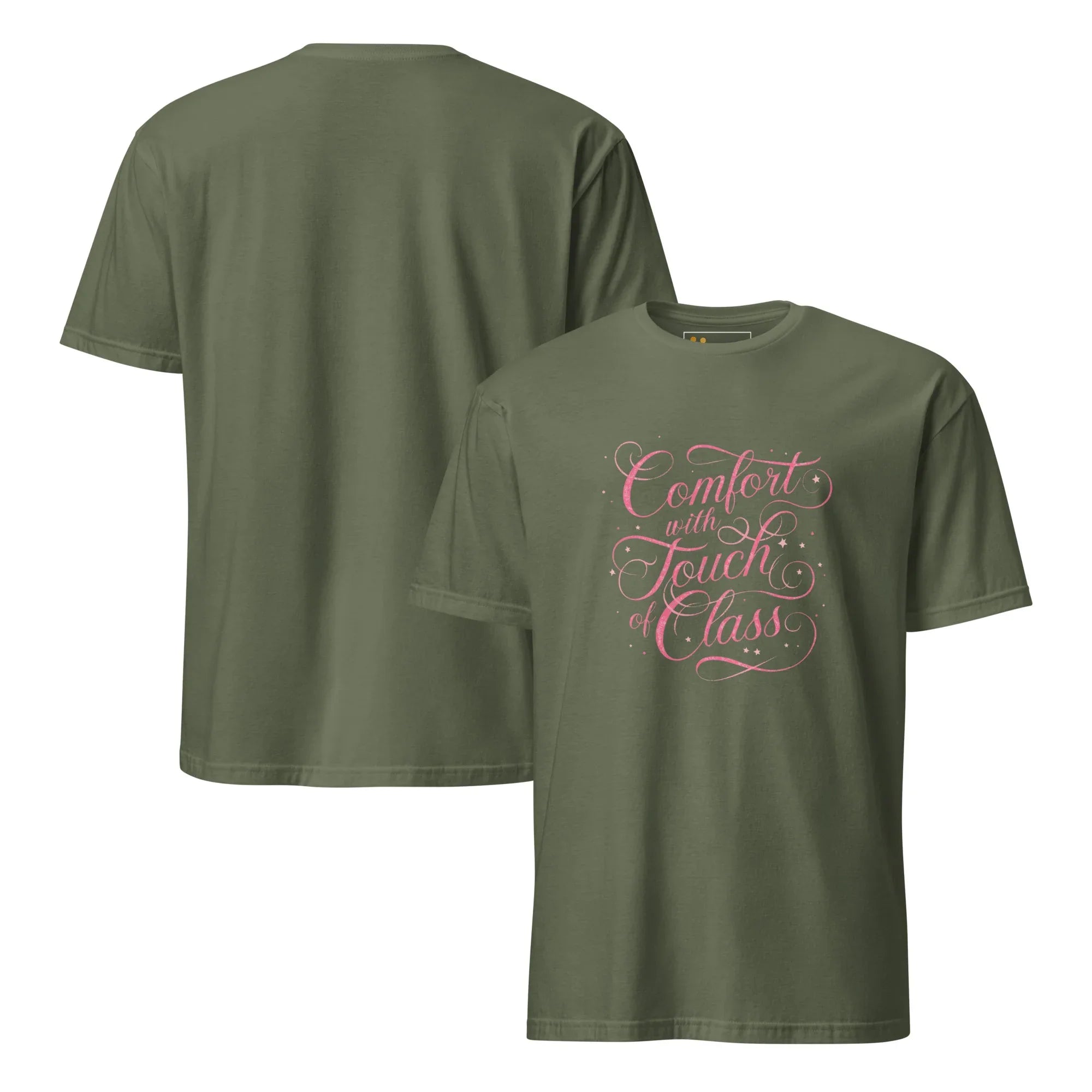 Short-Sleeve Women's T-Shirt | Comfort With Touch Of Class T-Shirt AwRans Clothing unisex-basic-softstyle-t-shirt-military-green-front-and-back-67b05e83a48e0