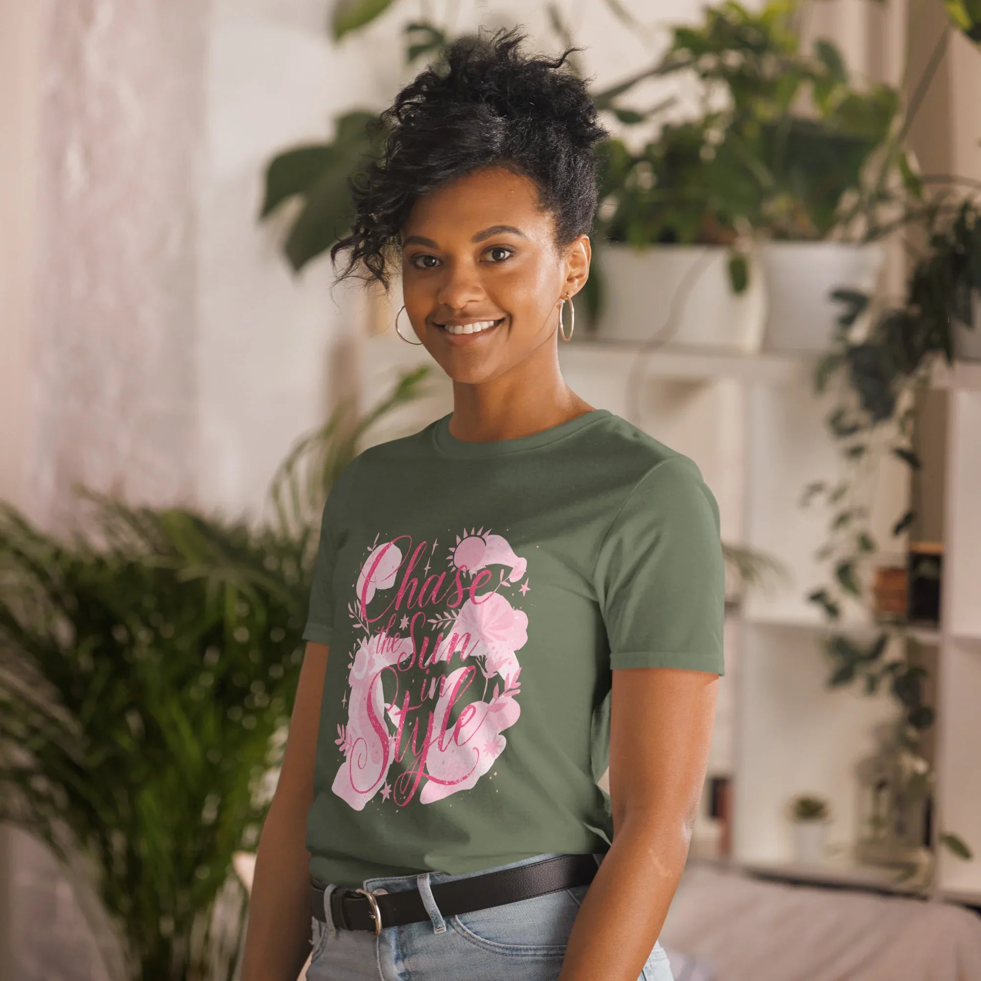 Short-Sleeve Women's T-Shirt | Chase The Sun In Style - AwRans Clothing