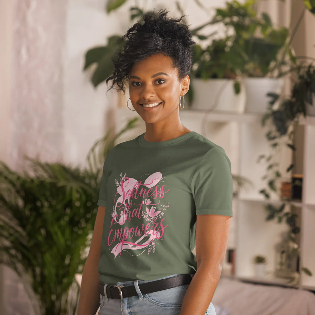 Short-Sleeve Women's T-Shirt | Softness That Empowers T-Shirt AwRans Clothing unisex-basic-softstyle-t-shirt-military-green-left-front-67b0144d7b245