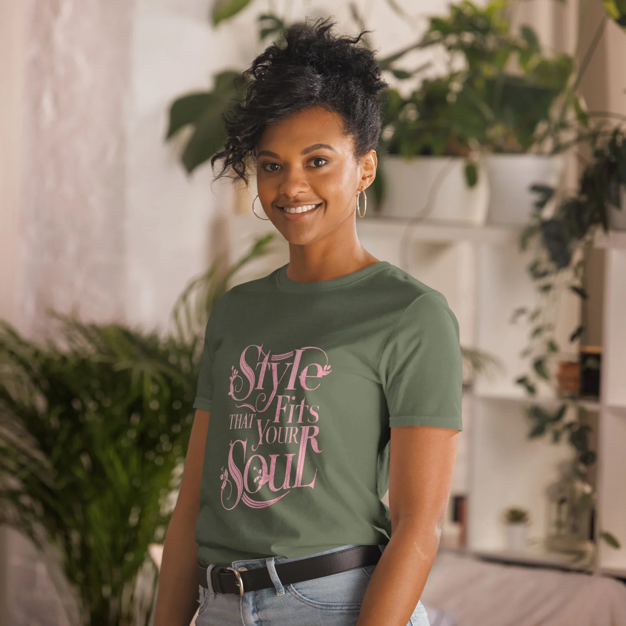 Short-Sleeve Women's T-Shirt | Style That Fits Your Soul T-Shirt AwRans Clothing unisex-basic-softstyle-t-shirt-military-green-left-front-67b052b36852d