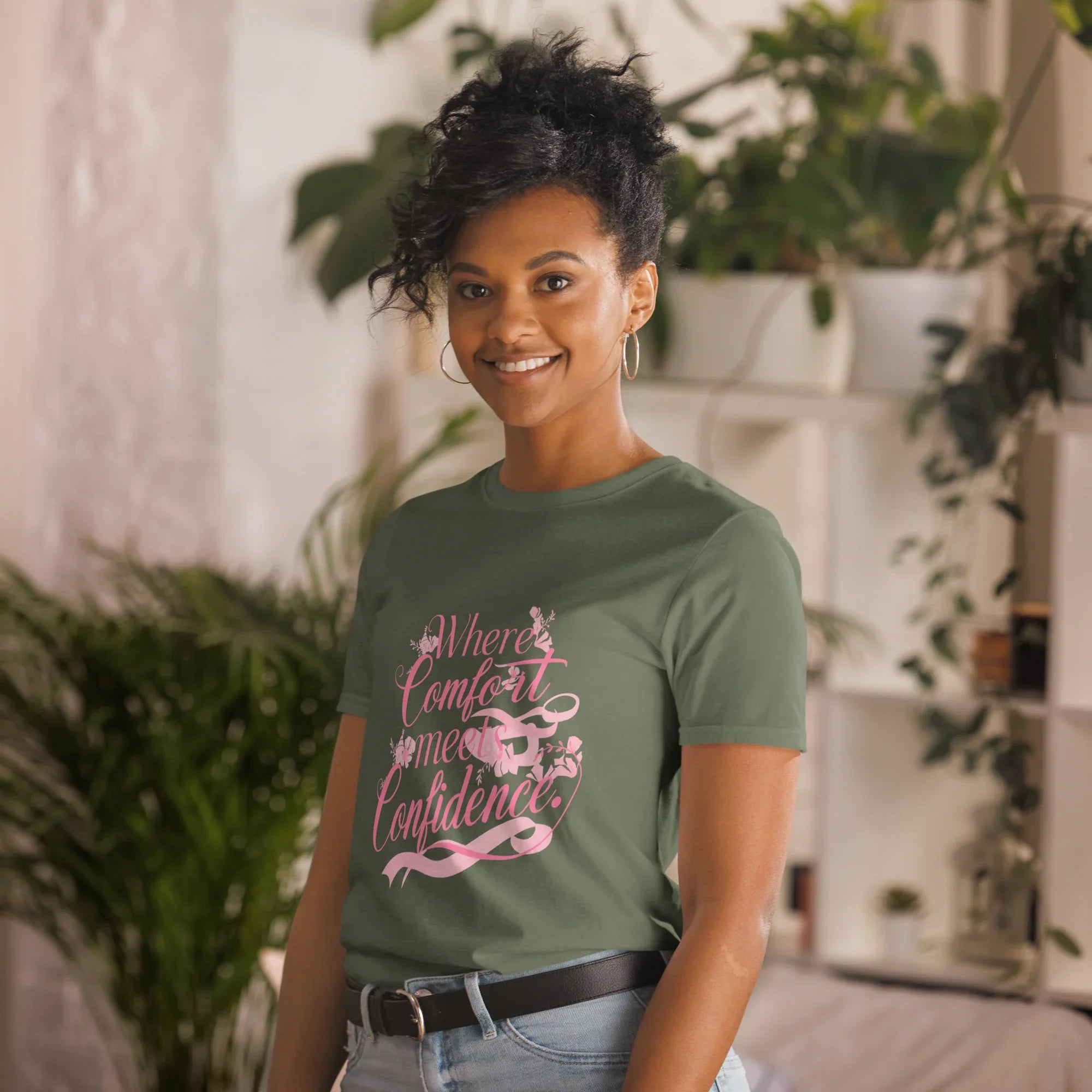 Short-Sleeve Women's T-Shirt | Where Comfort Meets Confidence T-Shirt AwRans Clothing unisex-basic-softstyle-t-shirt-military-green-left-front-67b05c3f54067