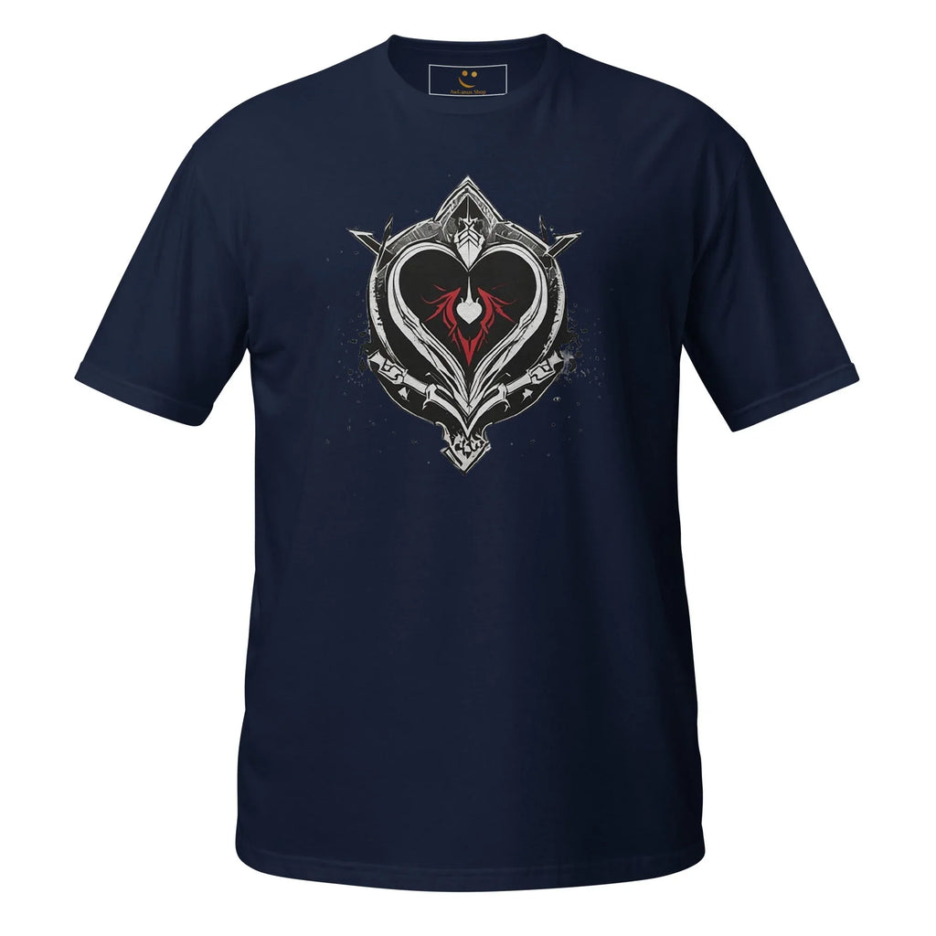 Unisex | Black Heart Candle Short-Sleeve T-Shirt t-shirt AwRans Clothing unisex-basic-softstyle-t-shirt-navy-front-65f29eaadd252