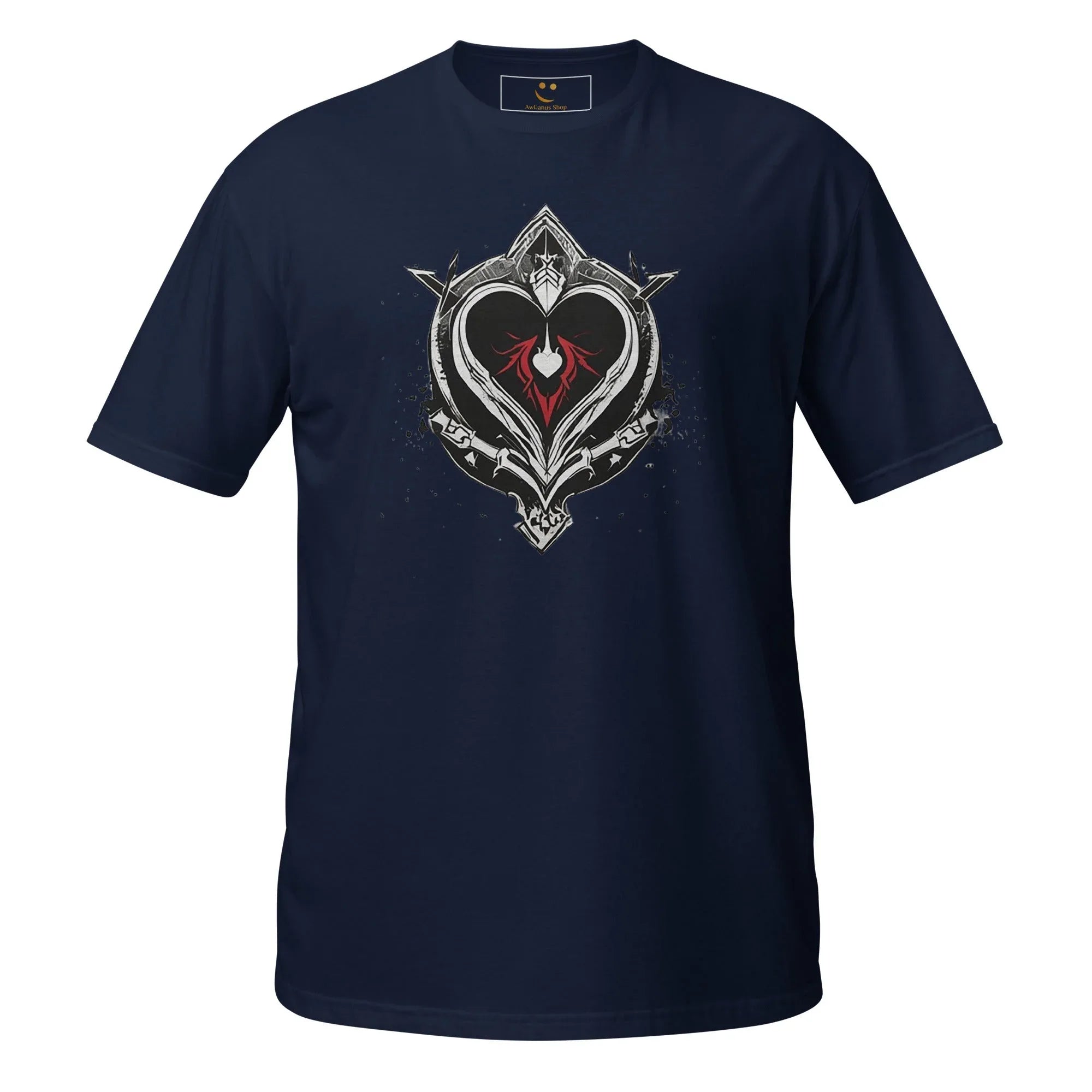 Unisex | Black Heart Candle Short-Sleeve T-Shirt t-shirt AwRans Clothing unisex-basic-softstyle-t-shirt-navy-front-65f29eaadd252