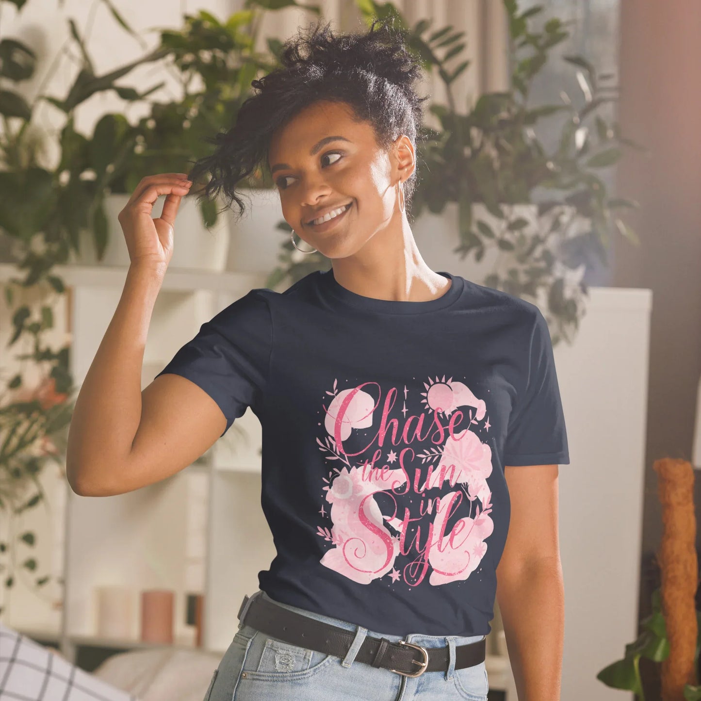 Short-Sleeve Women's T-Shirt | Chase The Sun In Style - AwRans Clothing