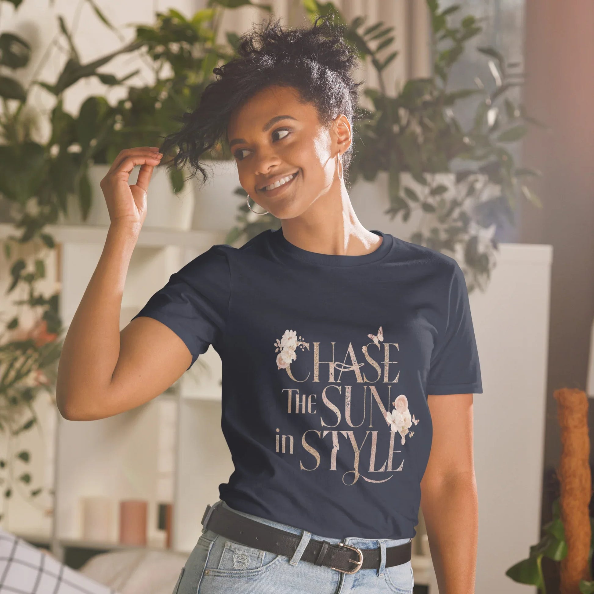 Short-Sleeve Women's T-Shirt | Chase The Sun In Style - AwRans Clothing