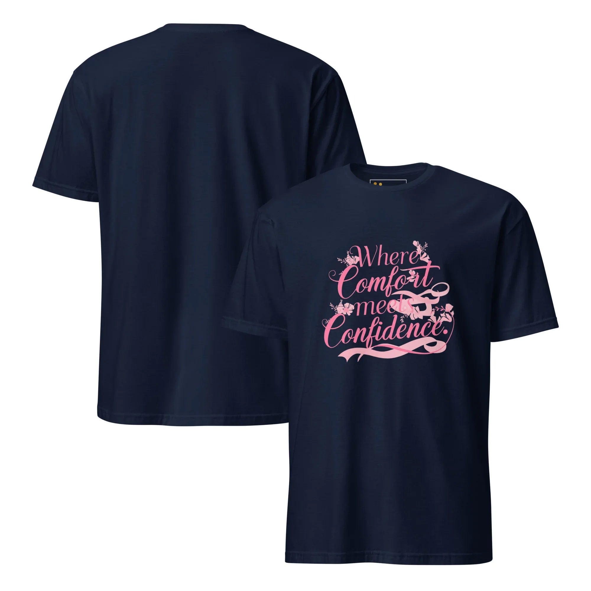 Short-Sleeve Women's T-Shirt | Where Comfort Meets Confidence T-Shirt AwRans Clothing unisex-basic-softstyle-t-shirt-navy-front-and-back-67b05c3e9e8c3
