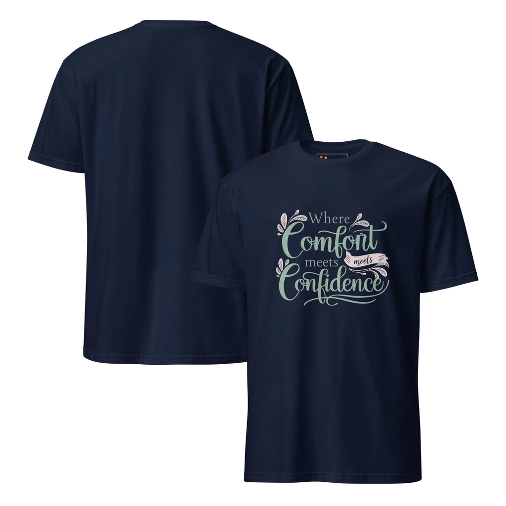 Short-Sleeve Women's T-Shirt | Where Comfort Meets Confidence T-Shirt AwRans Clothing unisex-basic-softstyle-t-shirt-navy-front-and-back-67b05d55abf48