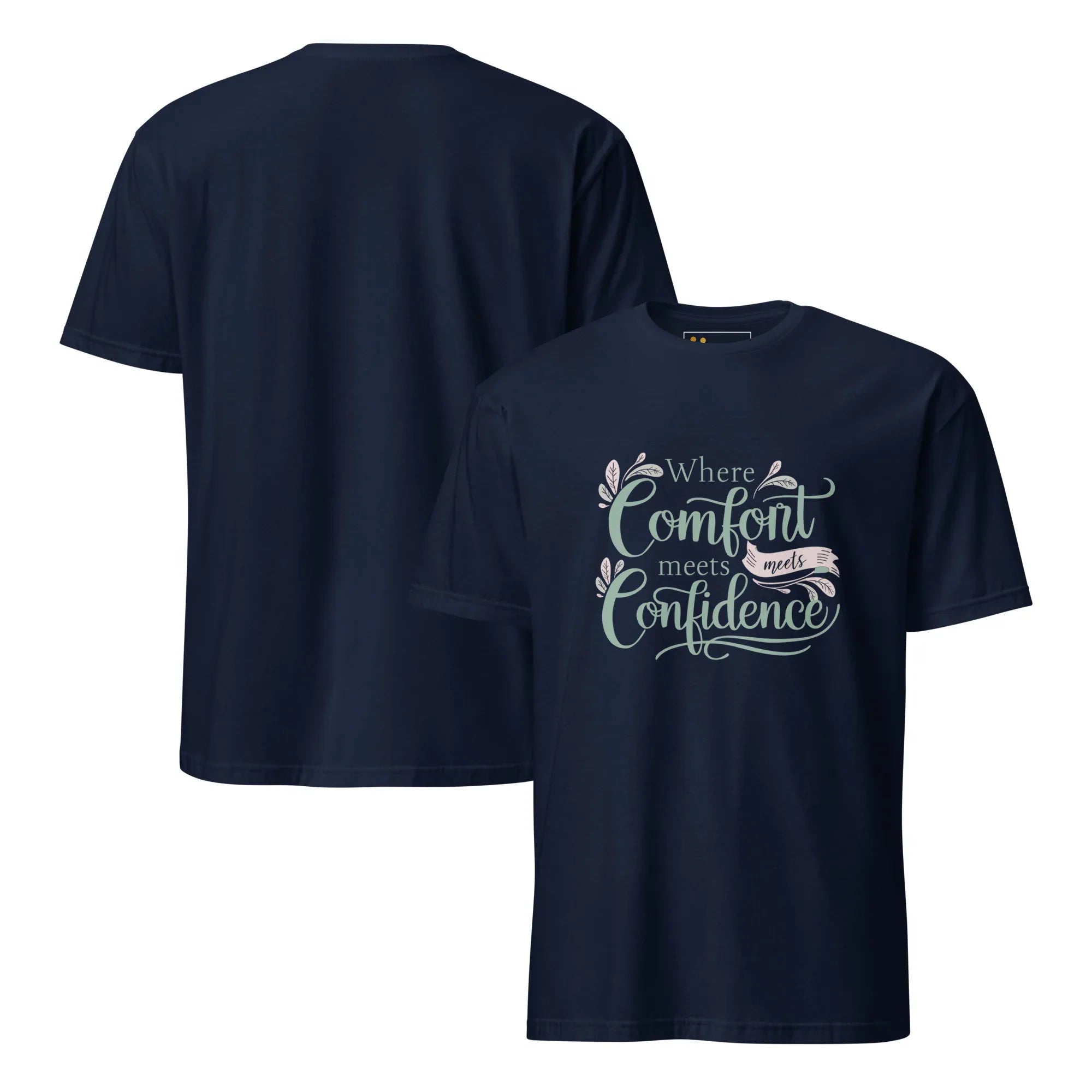 Short-Sleeve Women's T-Shirt | Where Comfort Meets Confidence T-Shirt AwRans Clothing unisex-basic-softstyle-t-shirt-navy-front-and-back-67b05d55abf48