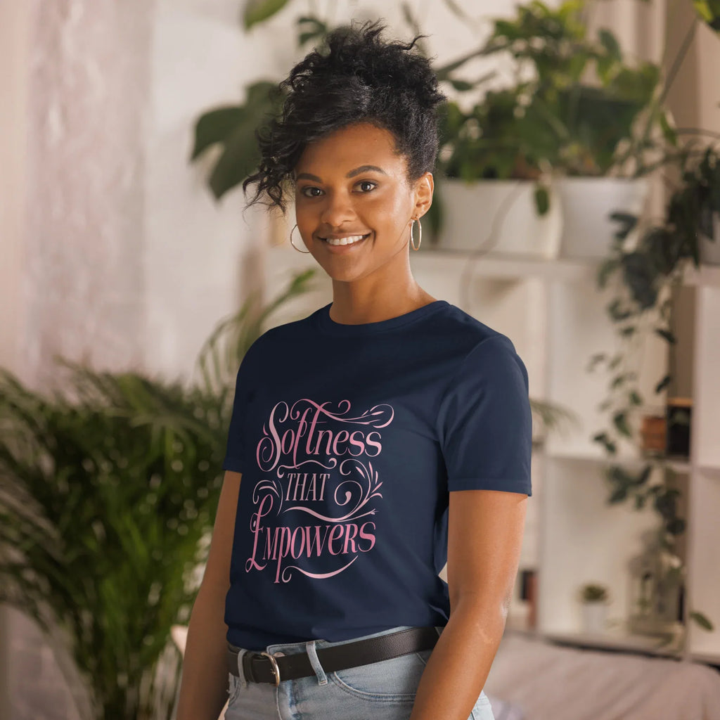 Short-Sleeve Women's T-Shirt | Softness That Empowers T-Shirt AwRans Clothing unisex-basic-softstyle-t-shirt-navy-left-front-67b010c739821