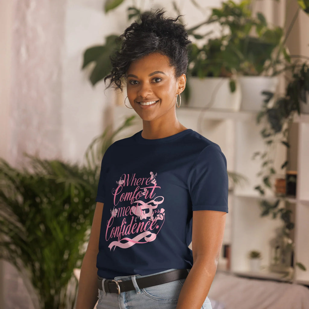 Short-Sleeve Women's T-Shirt | Where Comfort Meets Confidence T-Shirt AwRans Clothing unisex-basic-softstyle-t-shirt-navy-left-front-67b05c3f15d02