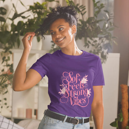 Short-Sleeve Women's T-Shirt | Soft Feels Strong Vibes - AwRans Clothing
