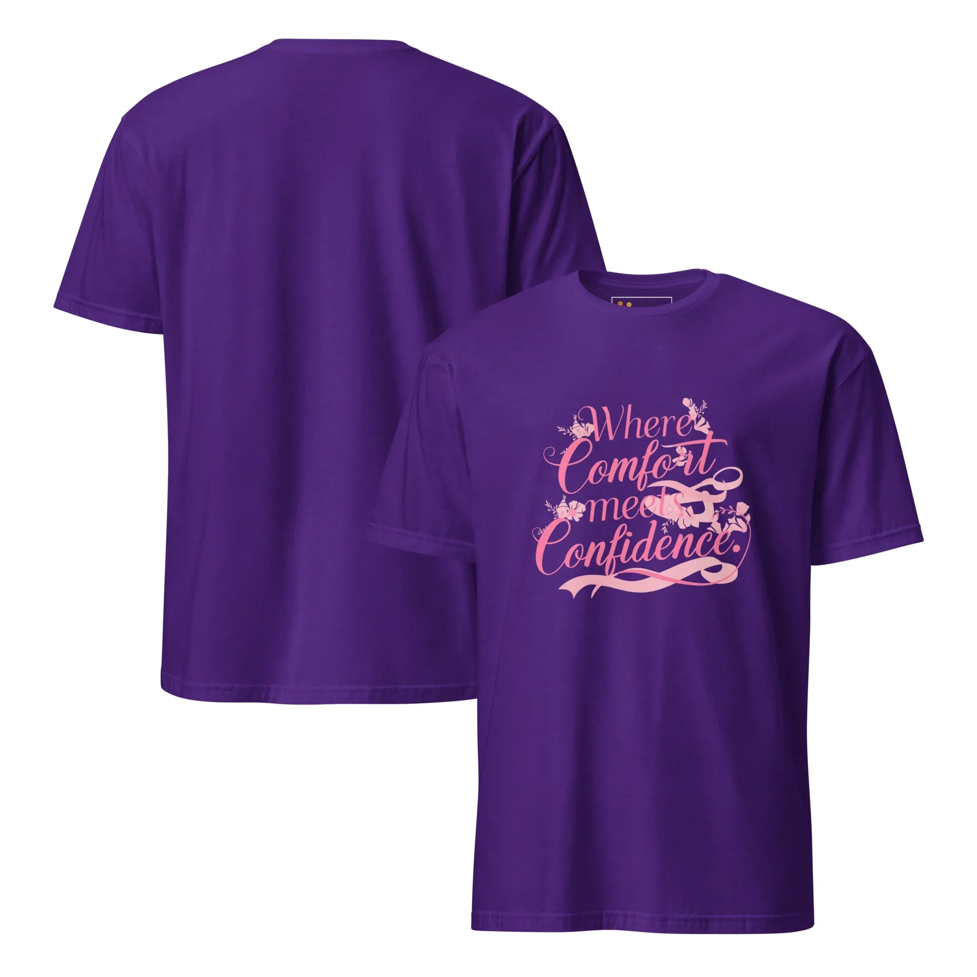Short-Sleeve Women's T-Shirt | Where Comfort Meets Confidence T-Shirt AwRans Clothing unisex-basic-softstyle-t-shirt-purple-front-and-back-67b05c3ea138b