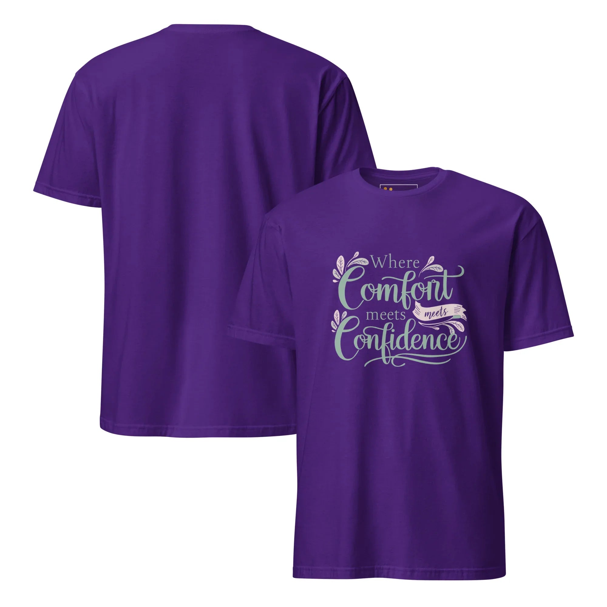 Short-Sleeve Women's T-Shirt | Where Comfort Meets Confidence T-Shirt AwRans Clothing unisex-basic-softstyle-t-shirt-purple-front-and-back-67b05d55ad7d9