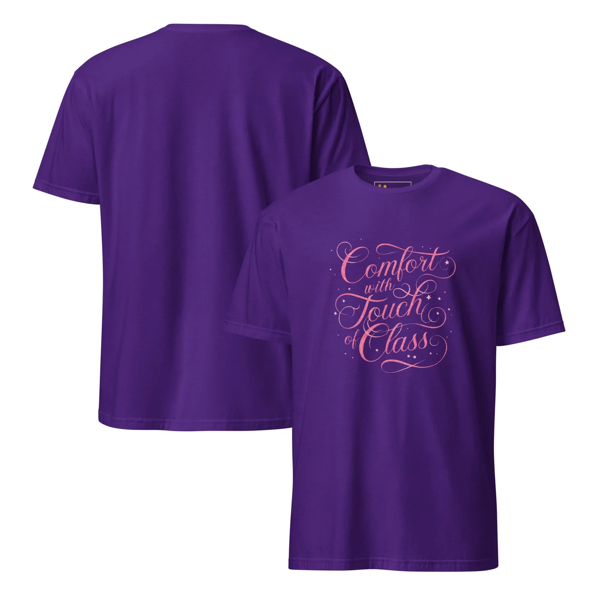 Short-Sleeve Women's T-Shirt | Comfort With Touch Of Class T-Shirt AwRans Clothing unisex-basic-softstyle-t-shirt-purple-front-and-back-67b05e838bb1b