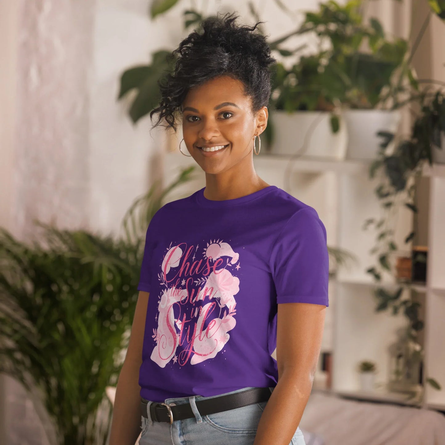 Short-Sleeve Women's T-Shirt | Chase The Sun In Style - AwRans Clothing