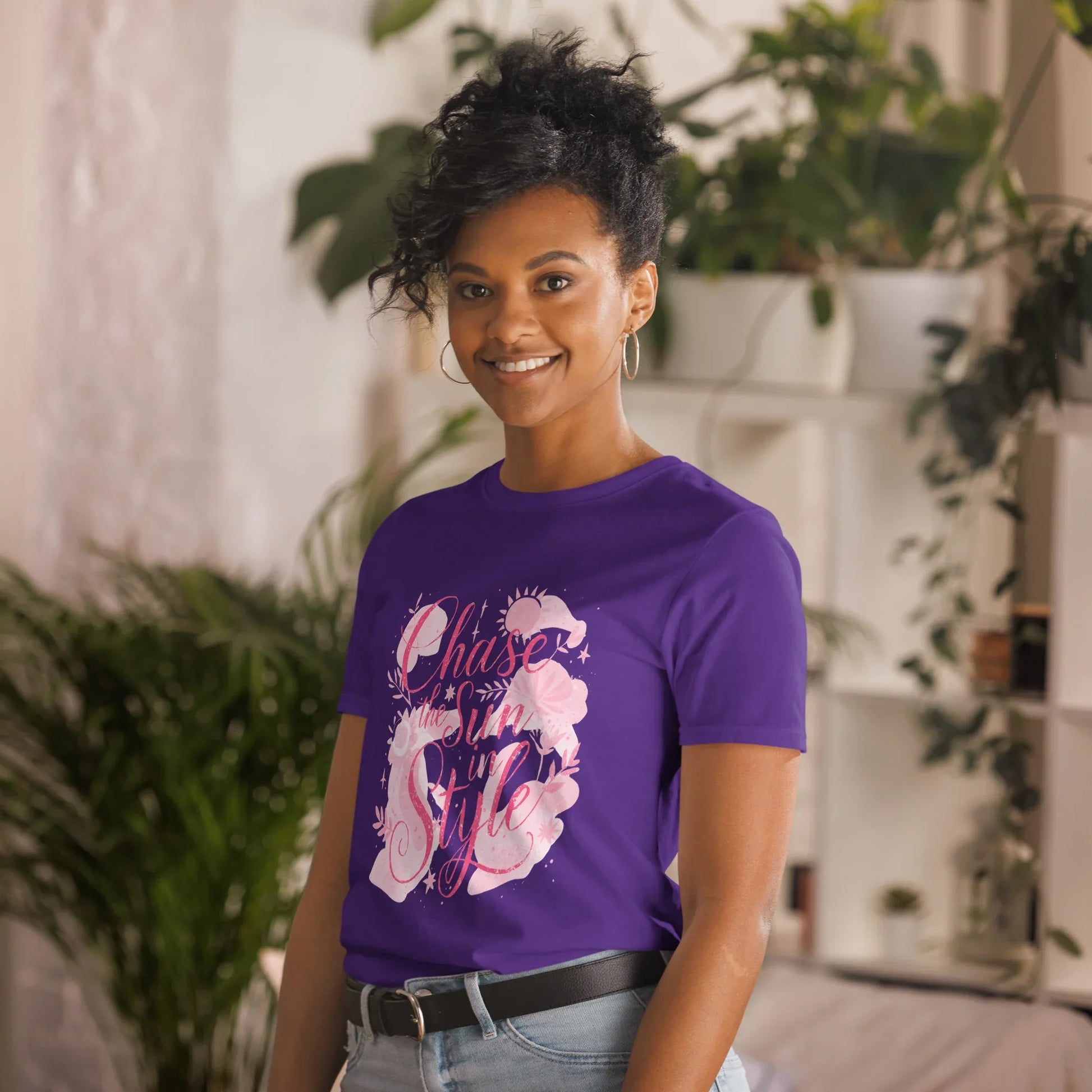 Short-Sleeve Women's T-Shirt | Chase The Sun In Style - AwRans Clothing