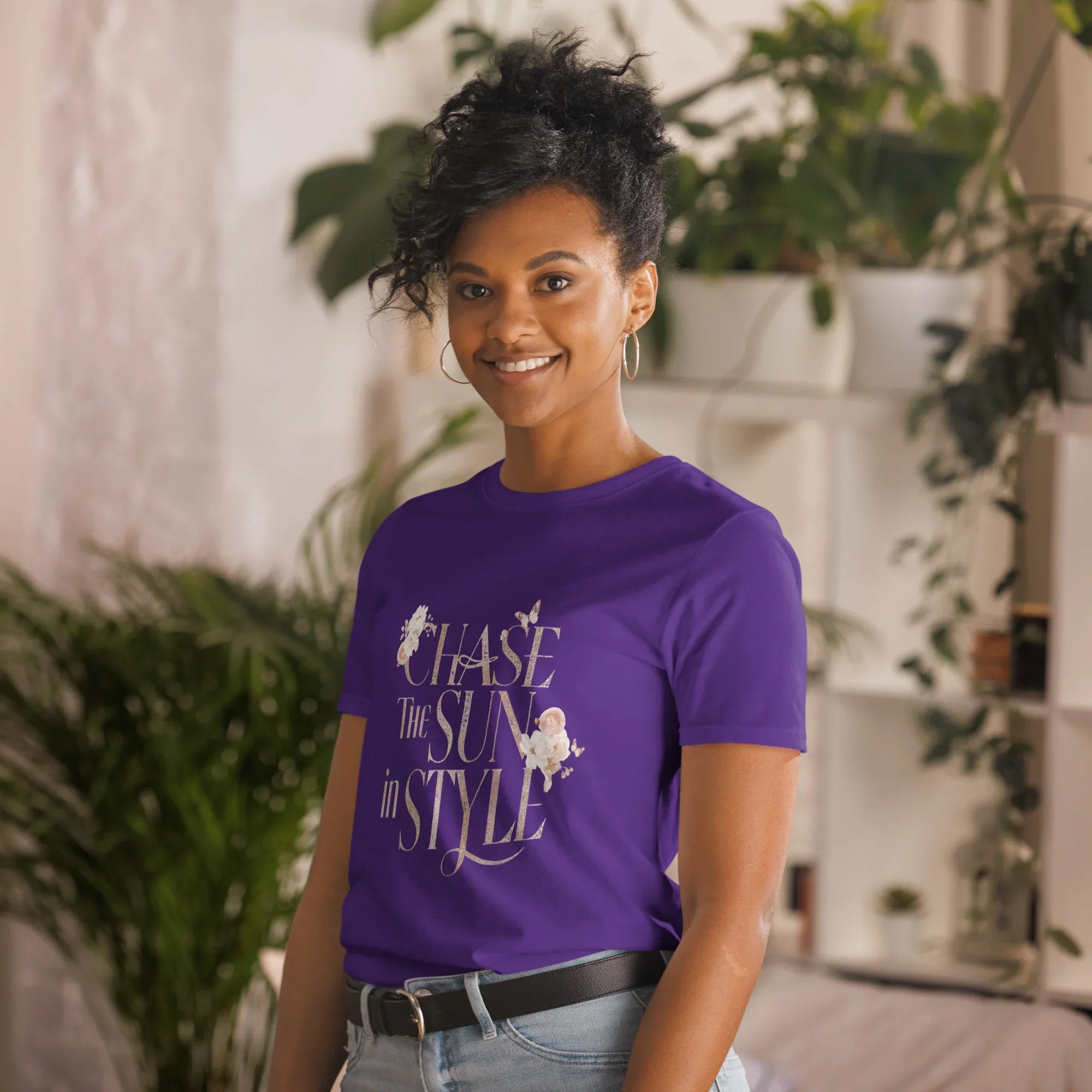 Short-Sleeve Women's T-Shirt | Chase The Sun In Style - AwRans Clothing