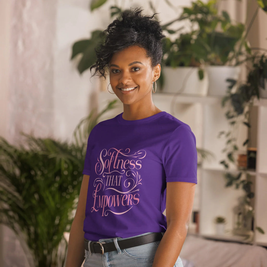 Short-Sleeve Women's T-Shirt | Softness That Empowers T-Shirt AwRans Clothing unisex-basic-softstyle-t-shirt-purple-left-front-67b010c73ee4f