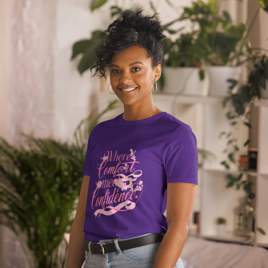 Short-Sleeve Women's T-Shirt | Where Comfort Meets Confidence T-Shirt AwRans Clothing unisex-basic-softstyle-t-shirt-purple-left-front-67b05c3f19d80