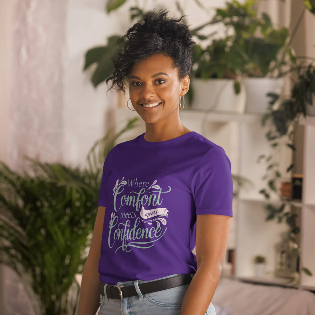 Short-Sleeve Women's T-Shirt | Where Comfort Meets Confidence T-Shirt AwRans Clothing unisex-basic-softstyle-t-shirt-purple-left-front-67b05d562a922
