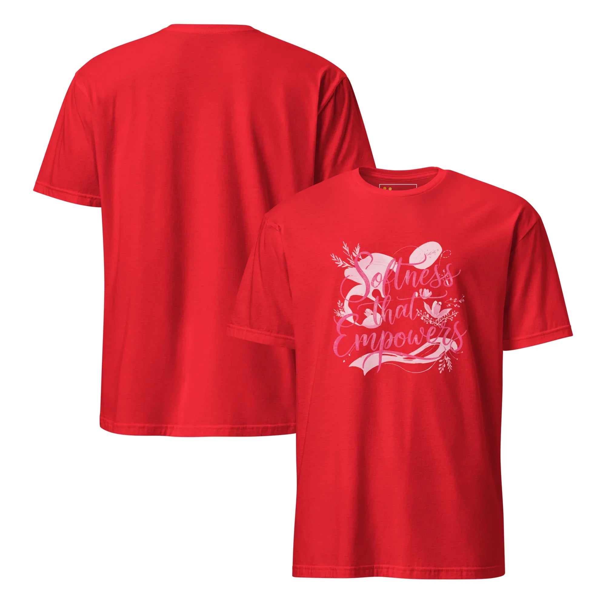Short-Sleeve Women's T-Shirt | Softness That Empowers T-Shirt AwRans Clothing unisex-basic-softstyle-t-shirt-red-front-and-back-67b0144cb98f6