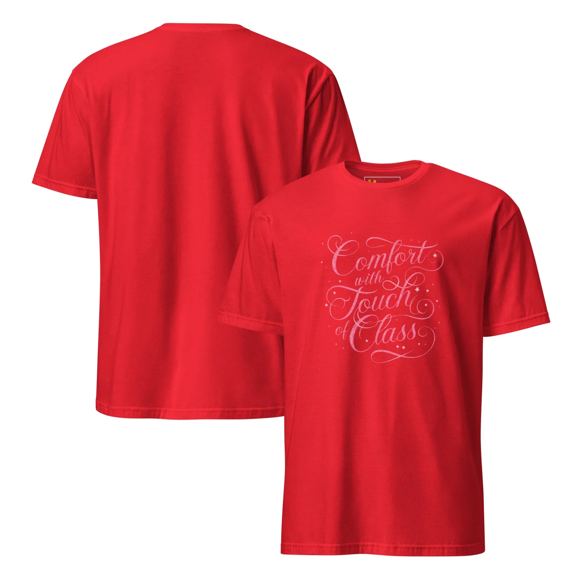 Short-Sleeve Women's T-Shirt | Comfort With Touch Of Class T-Shirt AwRans Clothing unisex-basic-softstyle-t-shirt-red-front-and-back-67b05e8390f32
