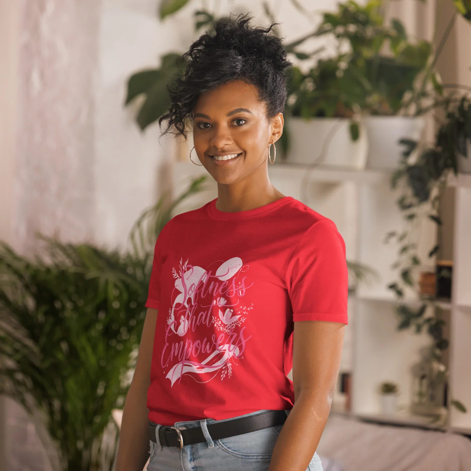 Short-Sleeve Women's T-Shirt | Softness That Empowers T-Shirt AwRans Clothing unisex-basic-softstyle-t-shirt-red-left-front-67b0144d4ea51