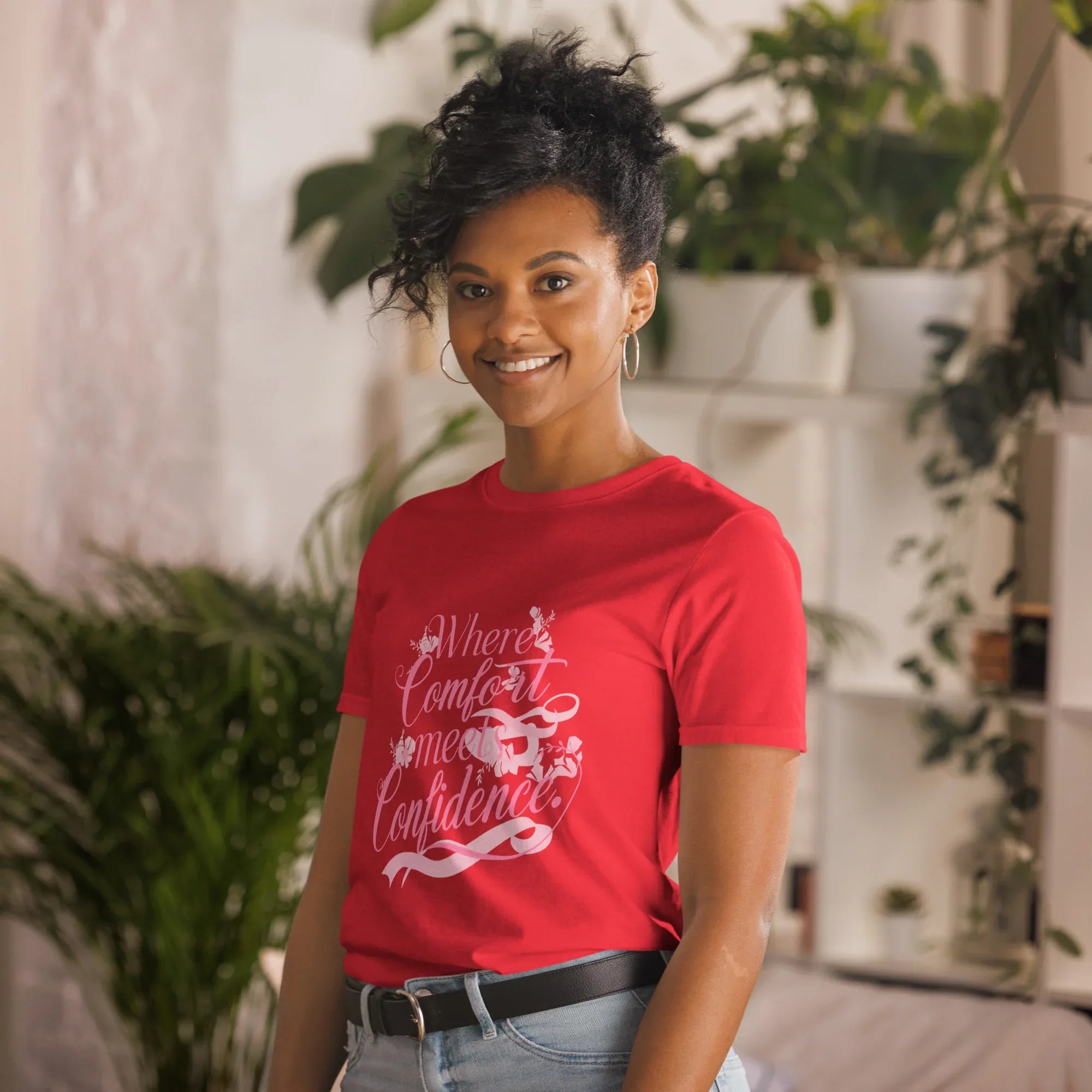 Short-Sleeve Women's T-Shirt | Where Comfort Meets Confidence T-Shirt AwRans Clothing unisex-basic-softstyle-t-shirt-red-left-front-67b05c3f2ec4f