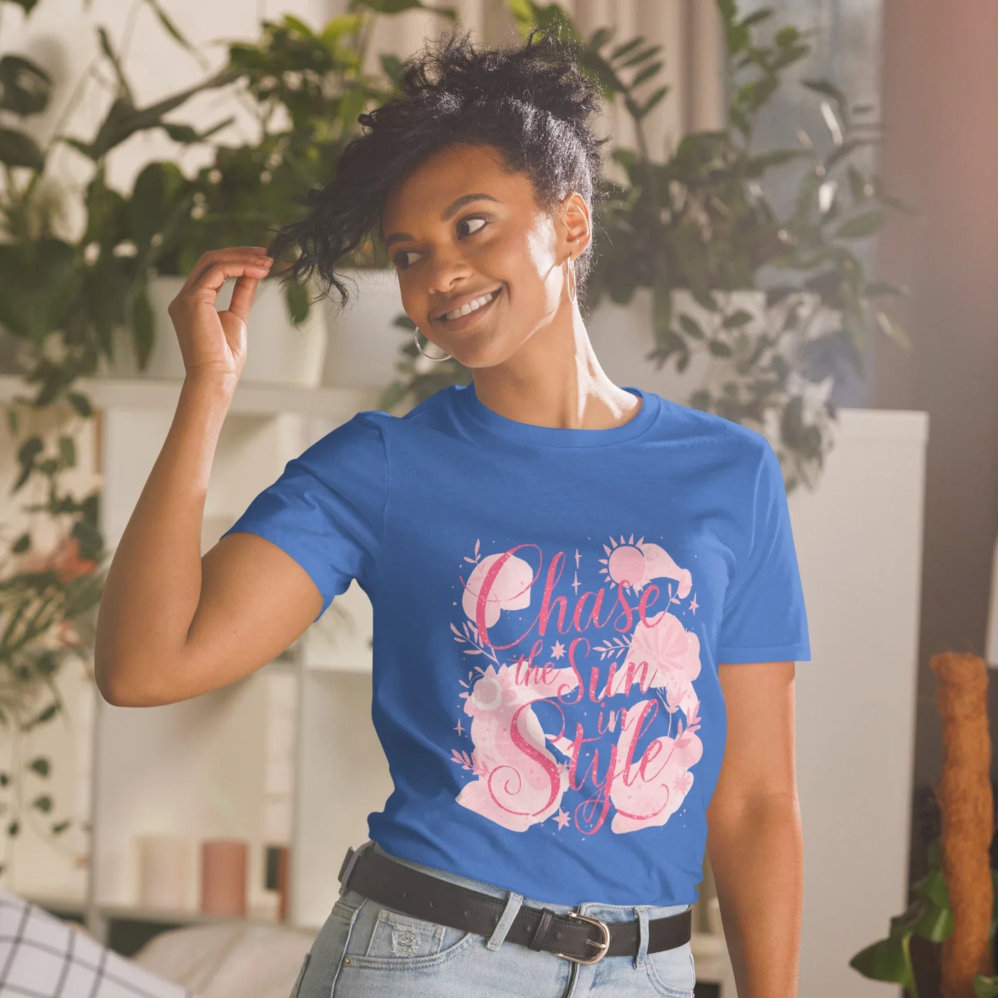 Short-Sleeve Women's T-Shirt | Chase The Sun In Style - AwRans Clothing