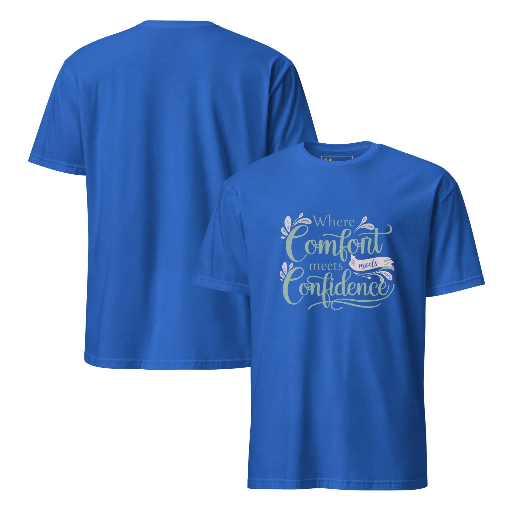 Short-Sleeve Women's T-Shirt | Where Comfort Meets Confidence T-Shirt AwRans Clothing unisex-basic-softstyle-t-shirt-royal-front-and-back-67b05d55bda49