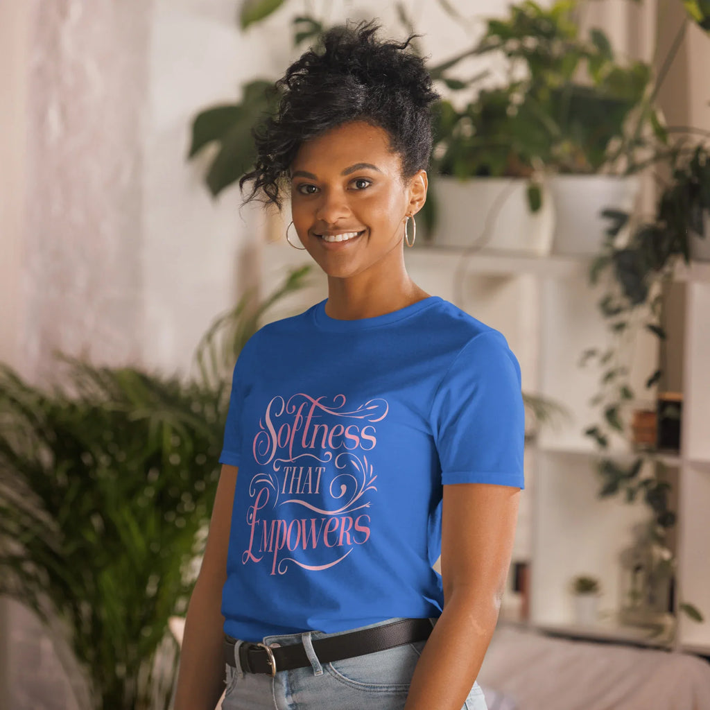 Short-Sleeve Women's T-Shirt | Softness That Empowers T-Shirt AwRans Clothing unisex-basic-softstyle-t-shirt-royal-left-front-67b010c768676