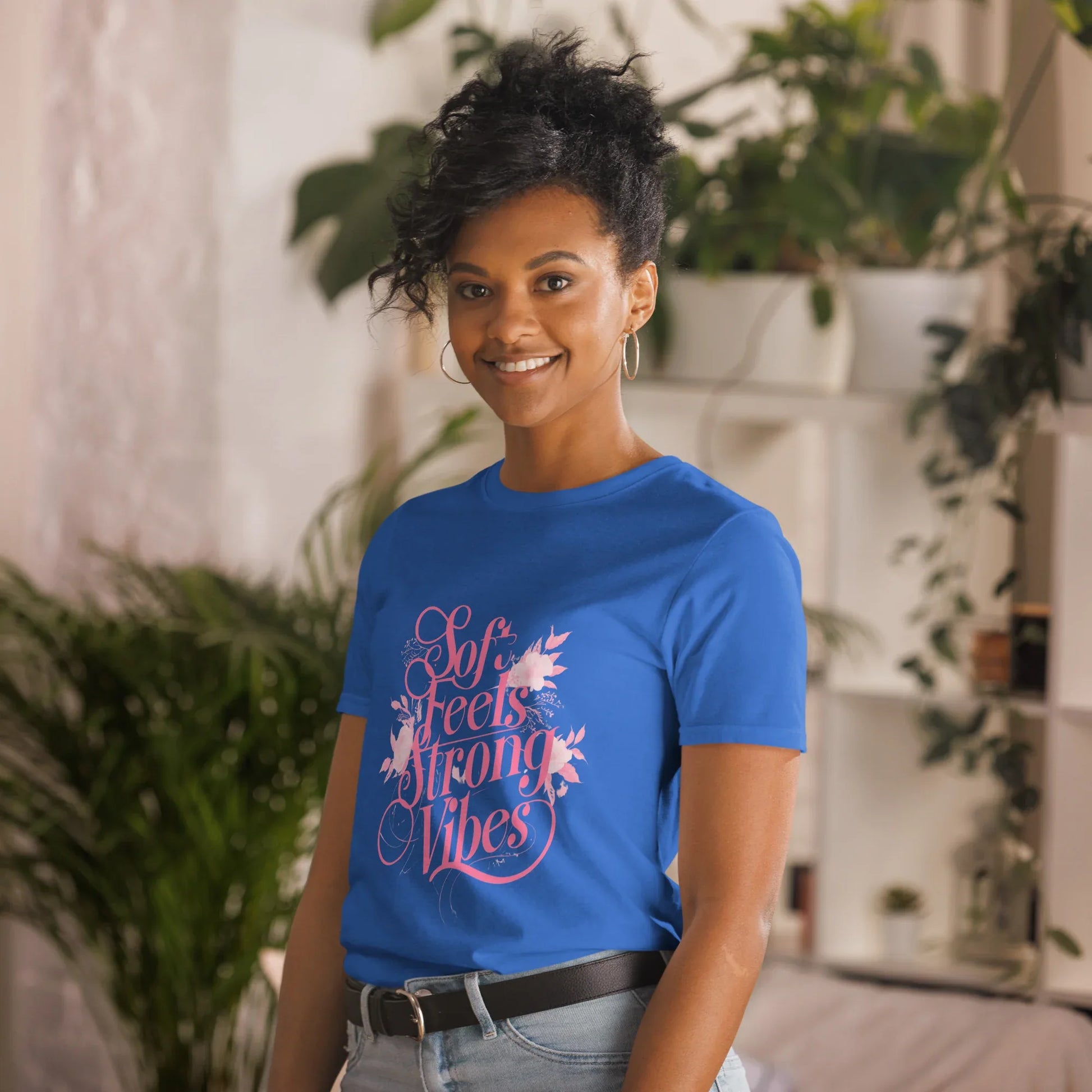 Short-Sleeve Women's T-Shirt | Soft Feels Strong Vibes - AwRans Clothing