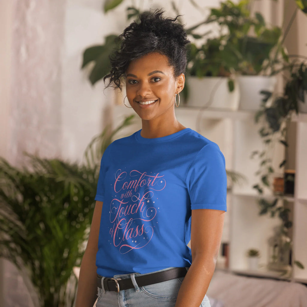 Short-Sleeve Women's T-Shirt | Comfort With Touch Of Class T-Shirt AwRans Clothing unisex-basic-softstyle-t-shirt-royal-left-front-67b05e8417837
