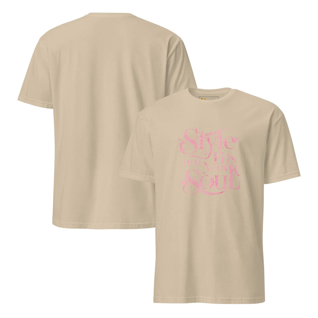 Short-Sleeve Women's T-Shirt | Style That Fits Your Soul T-Shirt AwRans Clothing unisex-basic-softstyle-t-shirt-sand-front-and-back-67b052b2de801