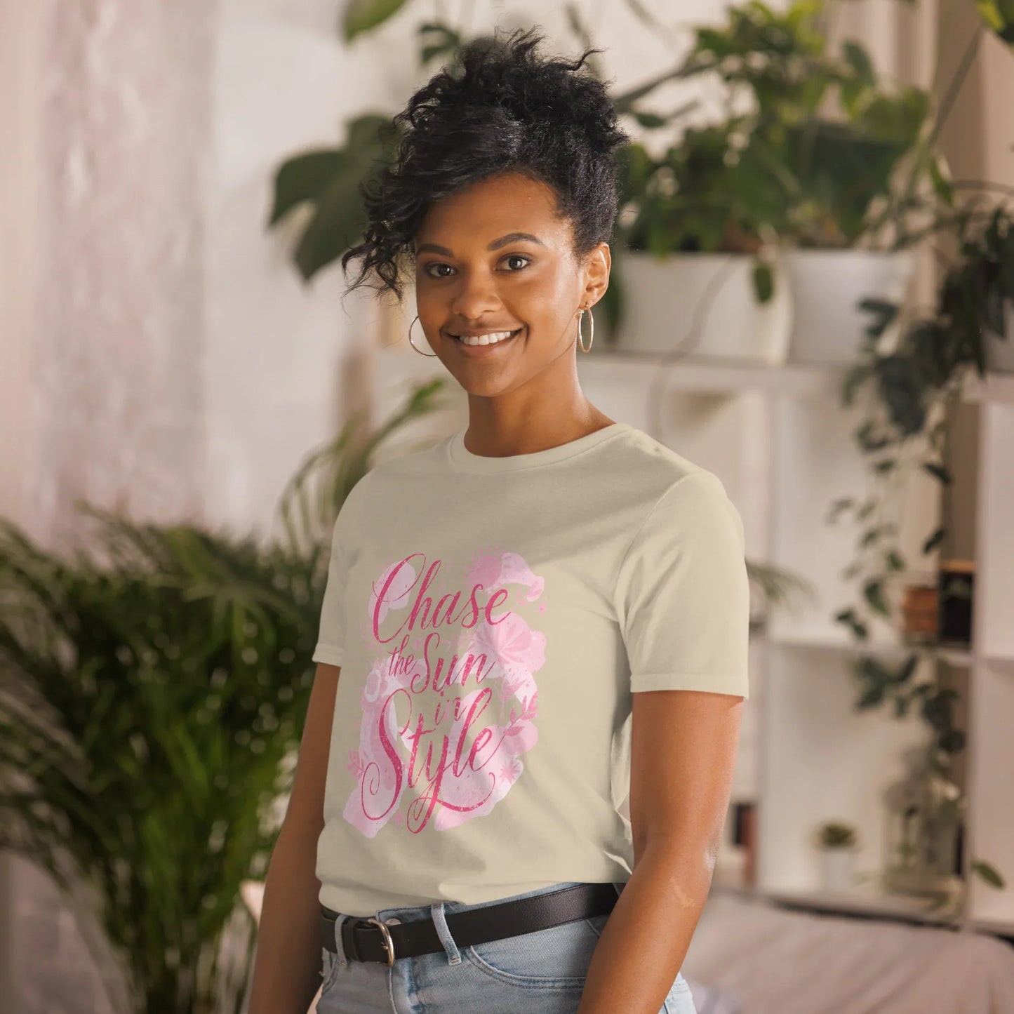 Short-Sleeve Women's T-Shirt | Chase The Sun In Style - AwRans Clothing