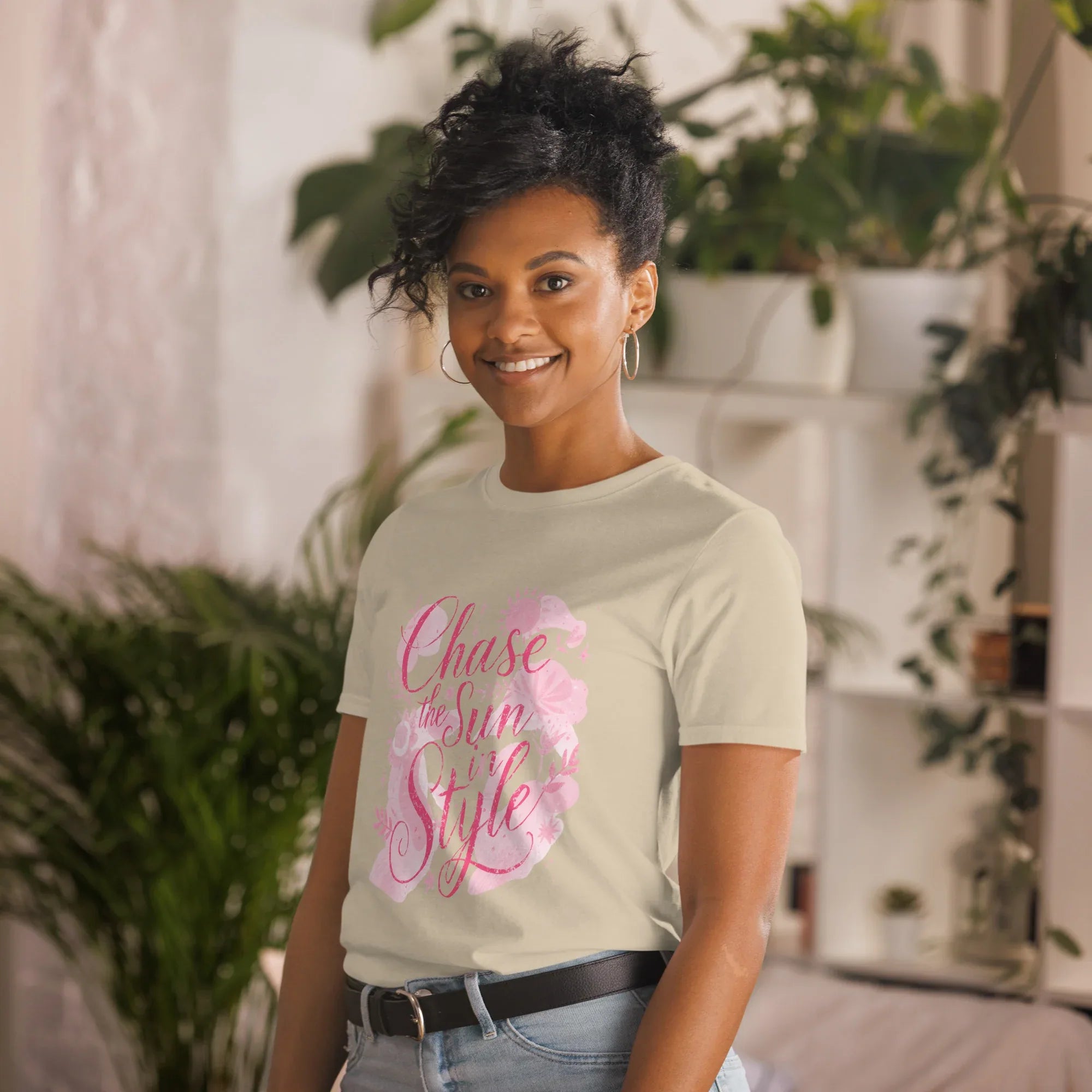 Short-Sleeve Women's T-Shirt | Chase The Sun In Style - AwRans Clothing